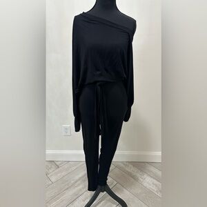 Fashion Nova Black Off-Shoulder Jumpsuit
